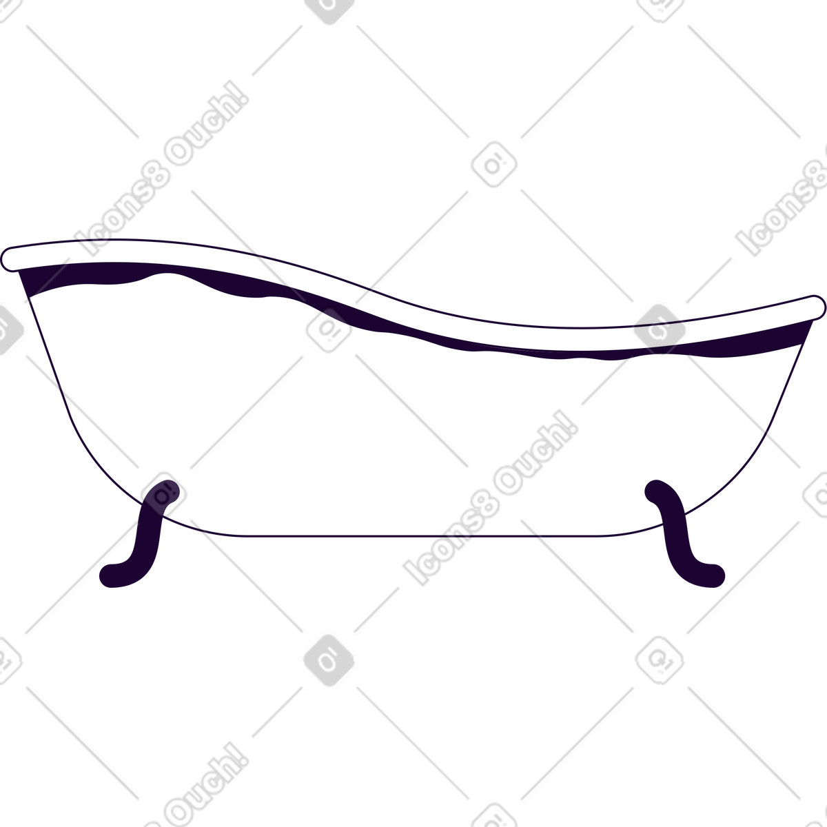 Ilustração de Banheira em no estilo Martina para baixar em PNG, SVG