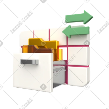 3D Grid Style Vector Illustrations in PNG and SVG