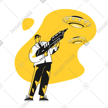 UFO attack PNG, SVG