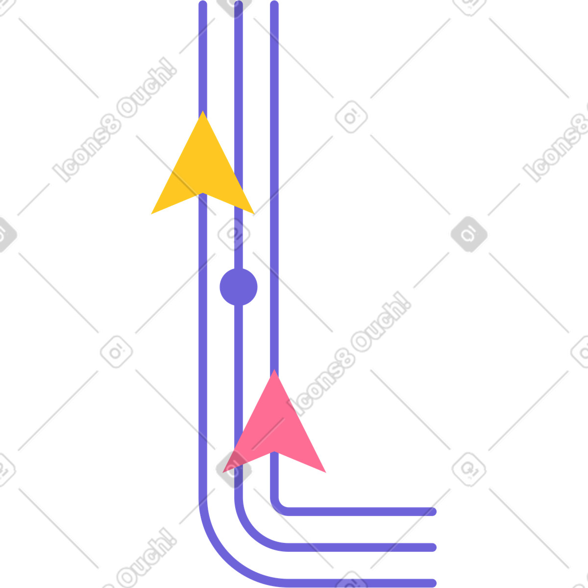 Tracks with objects illustration in Bright style download in PNG, SVG