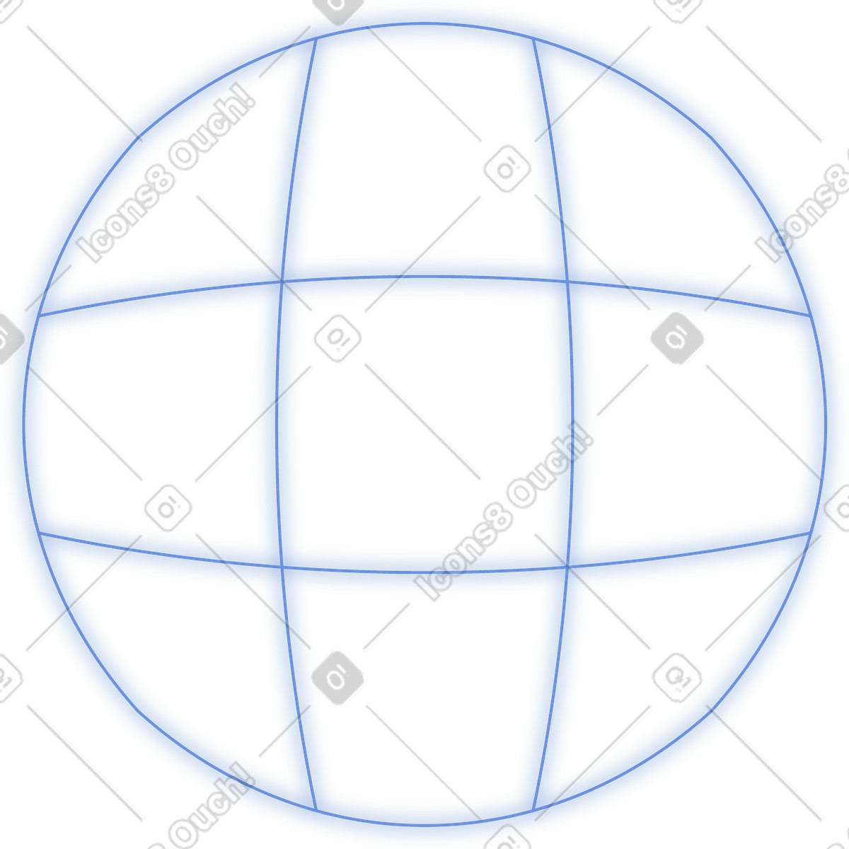 Round grid illustration in Dimension style download in PNG, SVG