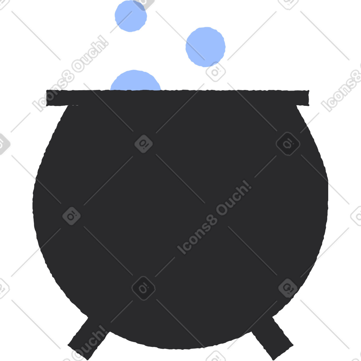 Ilustración Magic cauldron en estilo Pablo a descargar en PNG y SVG
