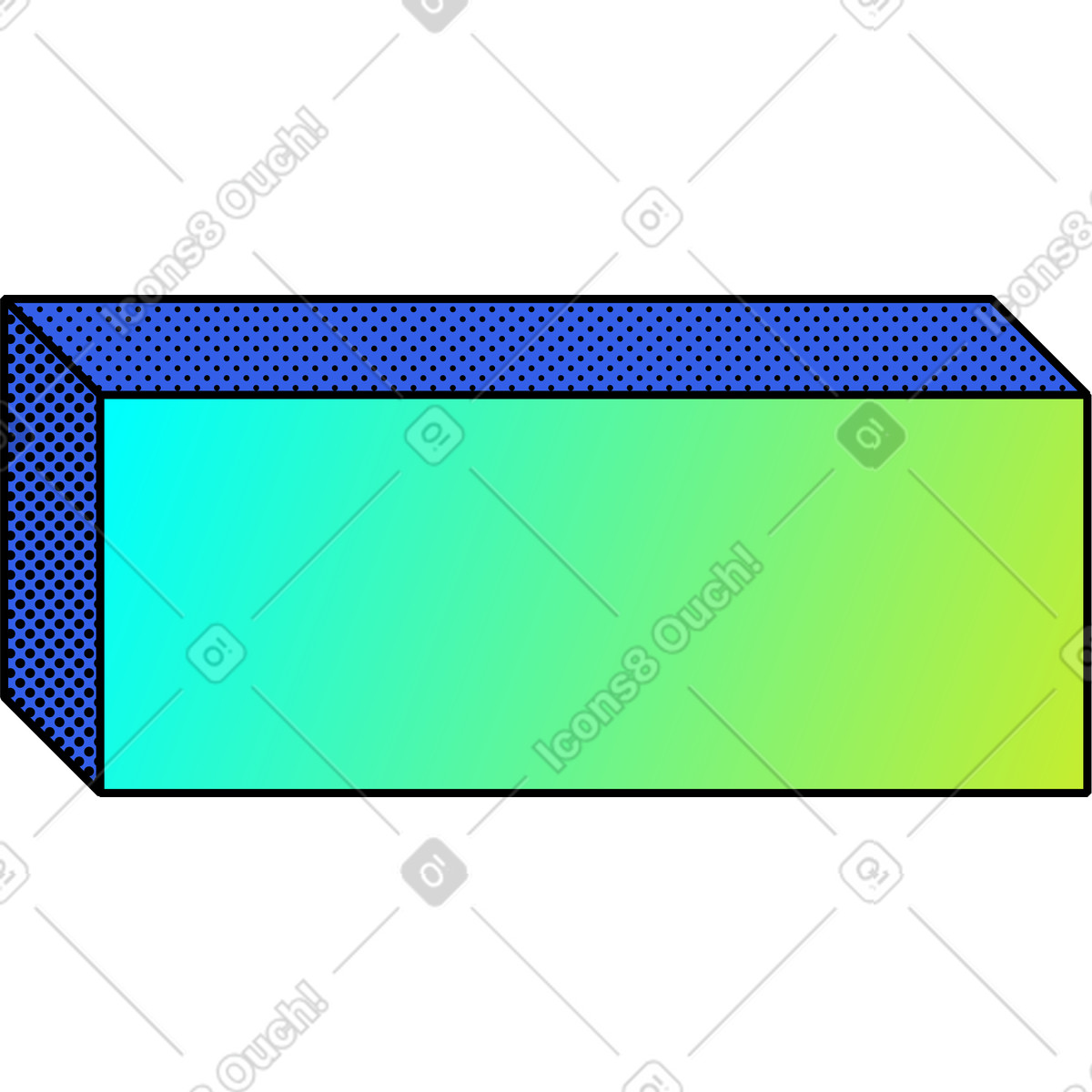 Block illustration in Memphis style download in PNG, SVG