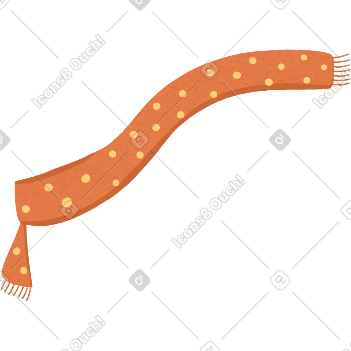 Red polka dot scarf-Illustration im Goose-Stil als Download in PNG, SVG