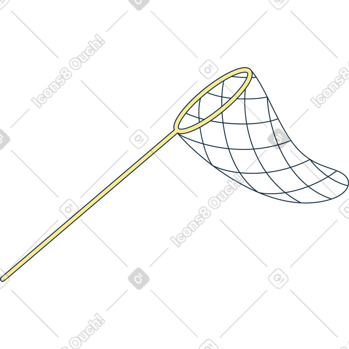 Bubble gum スタイルの バタフライネット のイラストをPNG、SVG形式でダウンロード
