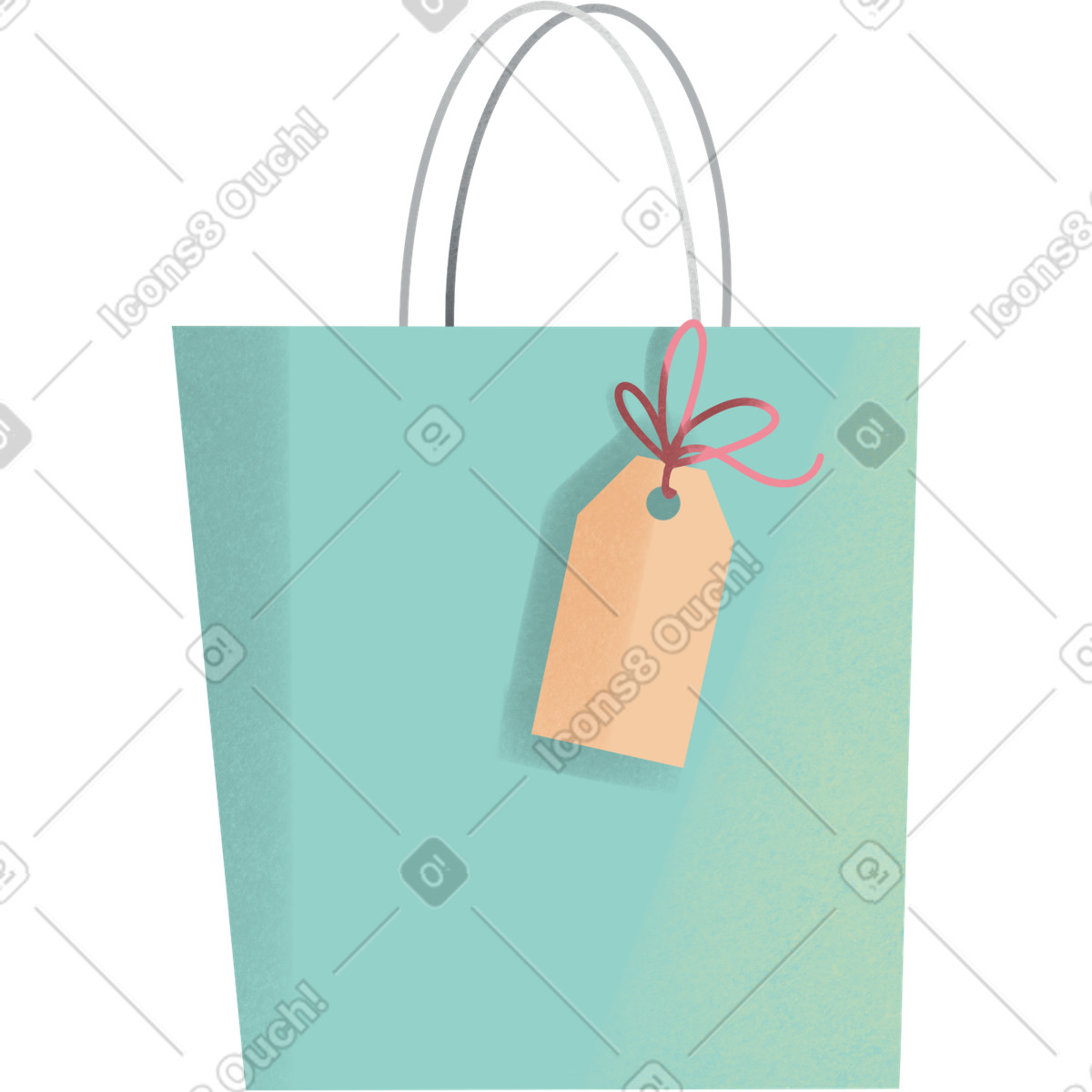 Illustration Blue gift bag dans le style Shine à télécharger aux formats PNG, SVG
