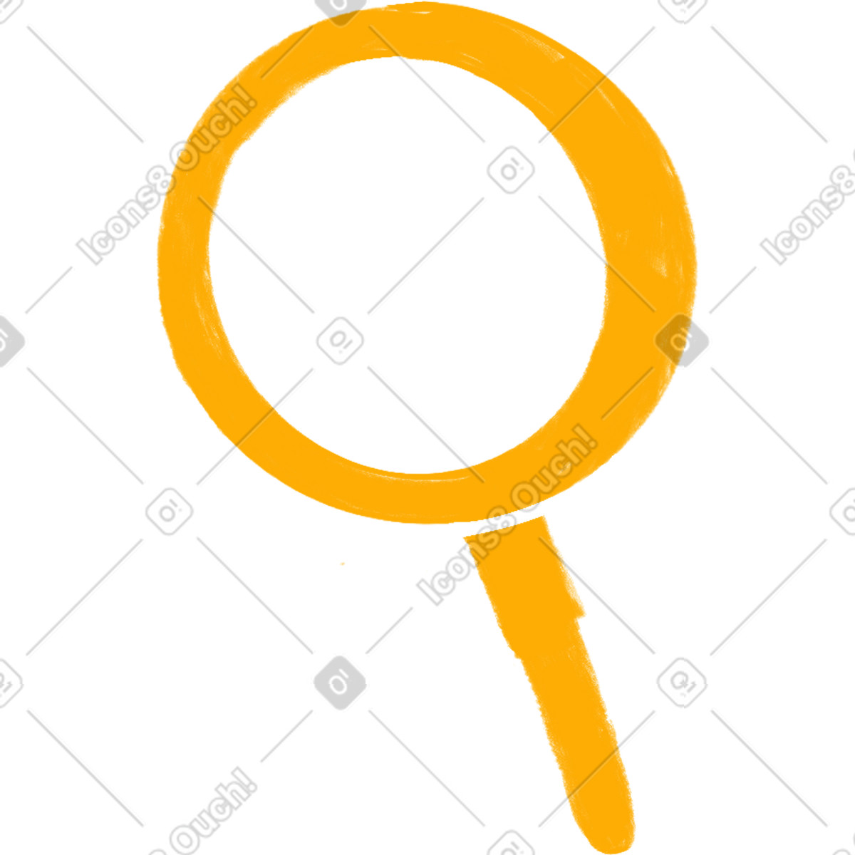 Yellow magnifying glass illustrazione in stile Company scarica in PNG, SVG