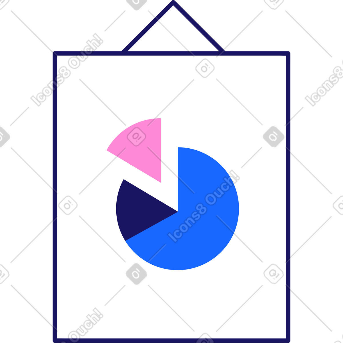 下载 Matey 风格的 饼图模式 插画，支持 PNG、SVG 格式