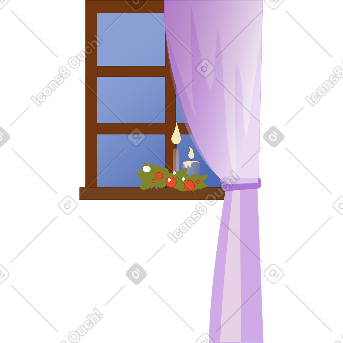Ilustração de Janela em no estilo Santa Camp para baixar em PNG, SVG