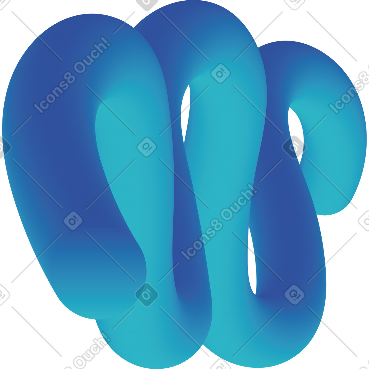 Blue curved shape illustrazione in stile Forms scarica in PNG, SVG