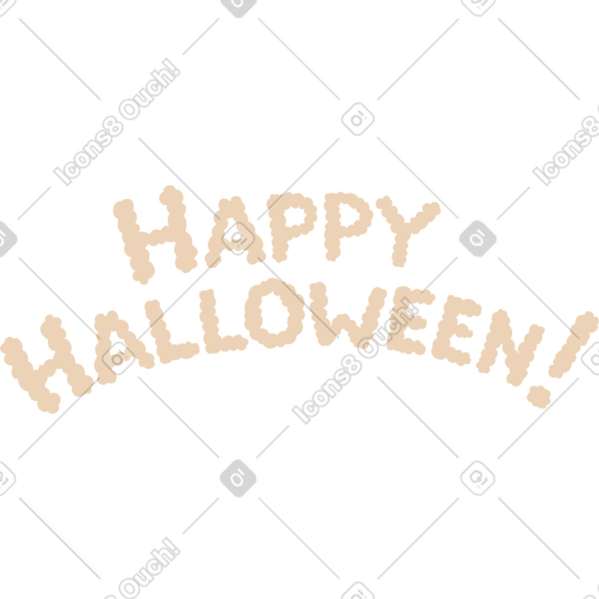 Illustration Joyeux halloween dans le style Rubber à télécharger aux formats PNG, SVG
