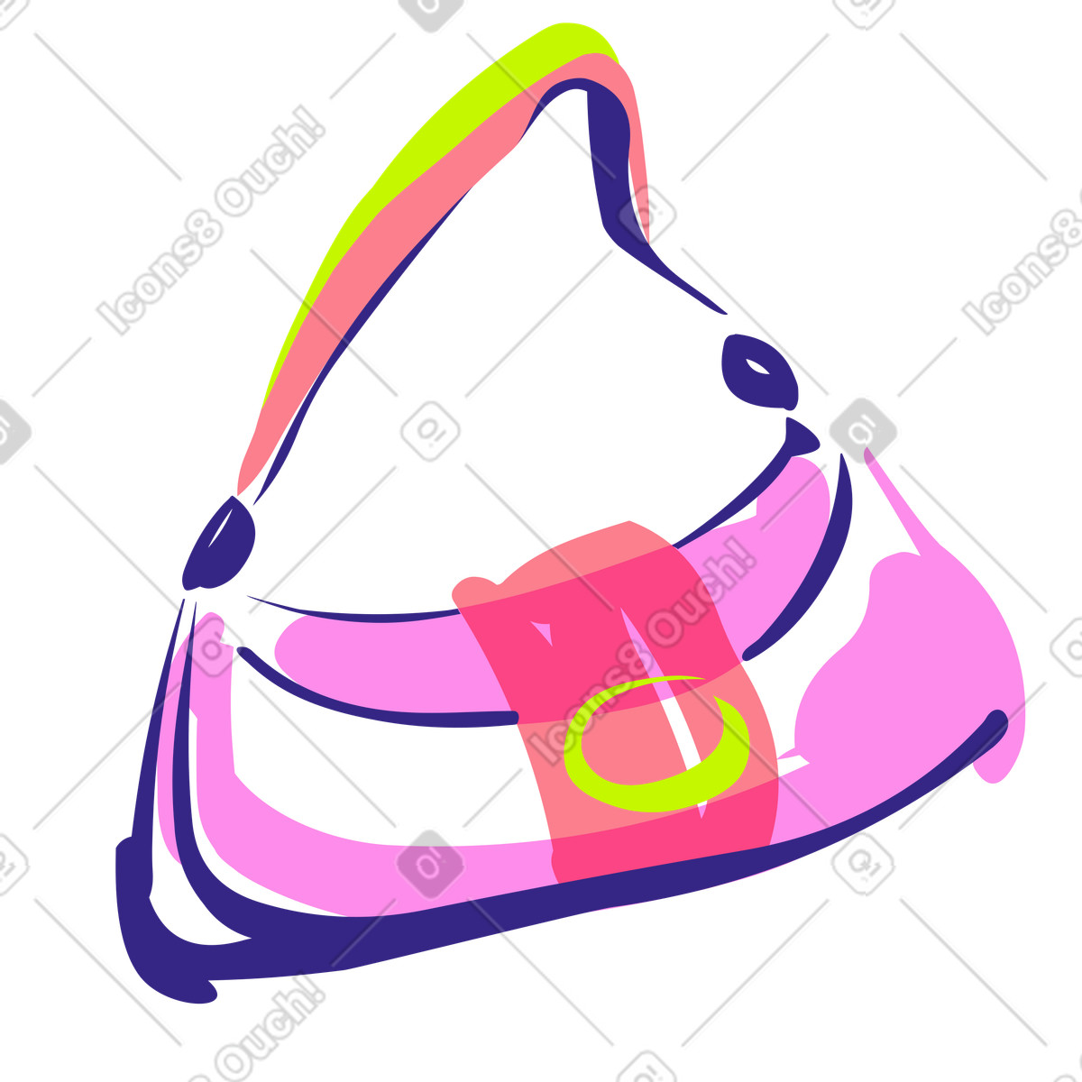 Ilustración Bolso de moda en estilo Glam a descargar en PNG y SVG