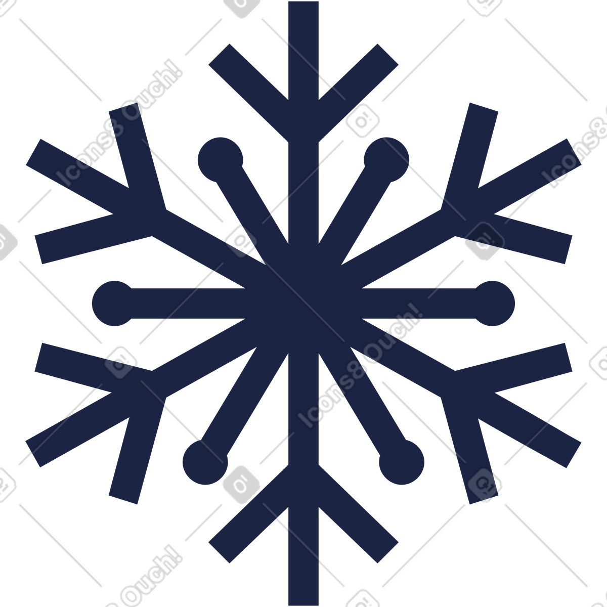 Schneeflocke-Illustration im Urban Line-Stil als Download in PNG, SVG