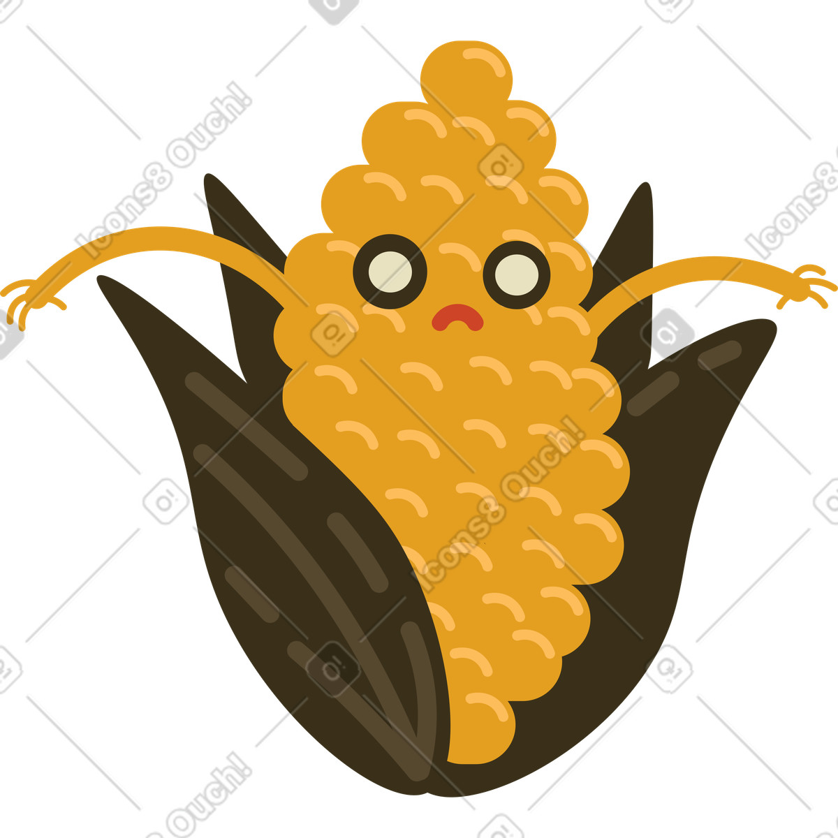 Arabica 스타일의 옥수수 일러스트레이션 PNG, SVG 다운로드