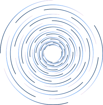 Concentric blue circles creating a ripple effect - Forms style illustration