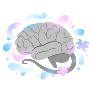 A jigsaw puzzle with pieces depicting different parts of a mouse brain