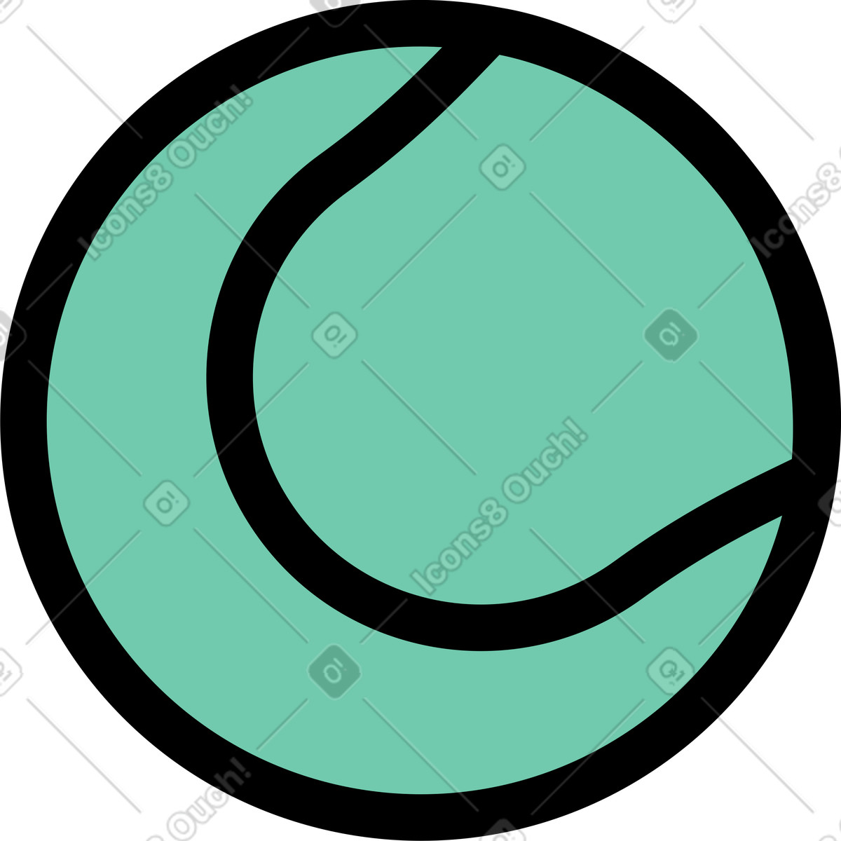 Illustration Balle de tennis dans le style Notes à télécharger aux formats PNG, SVG