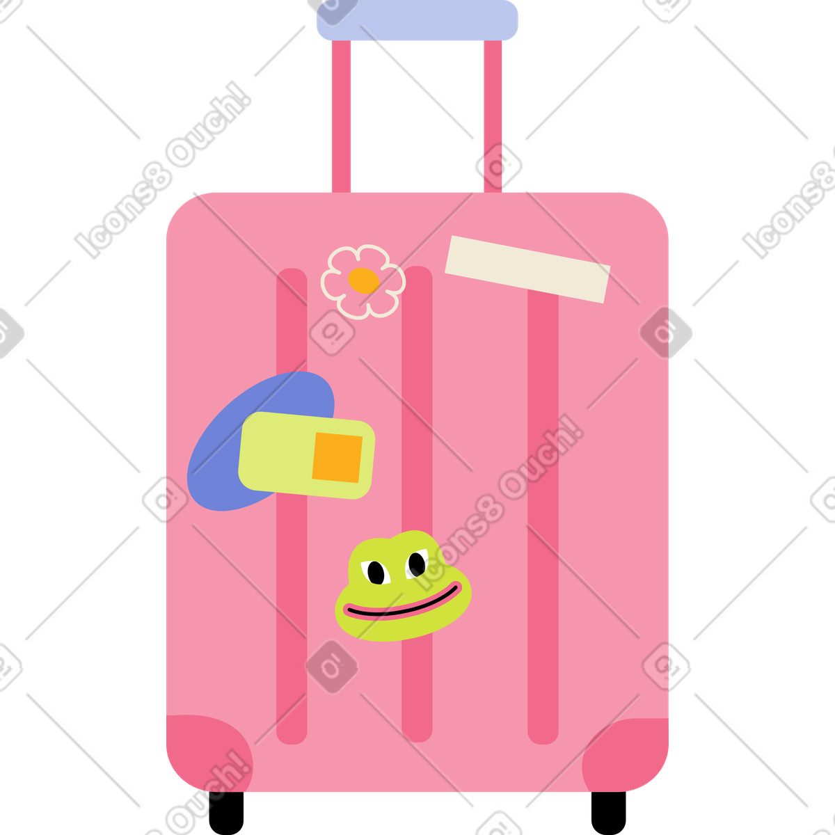 Koffer-Illustration im Juicy-Stil als Download in PNG, SVG