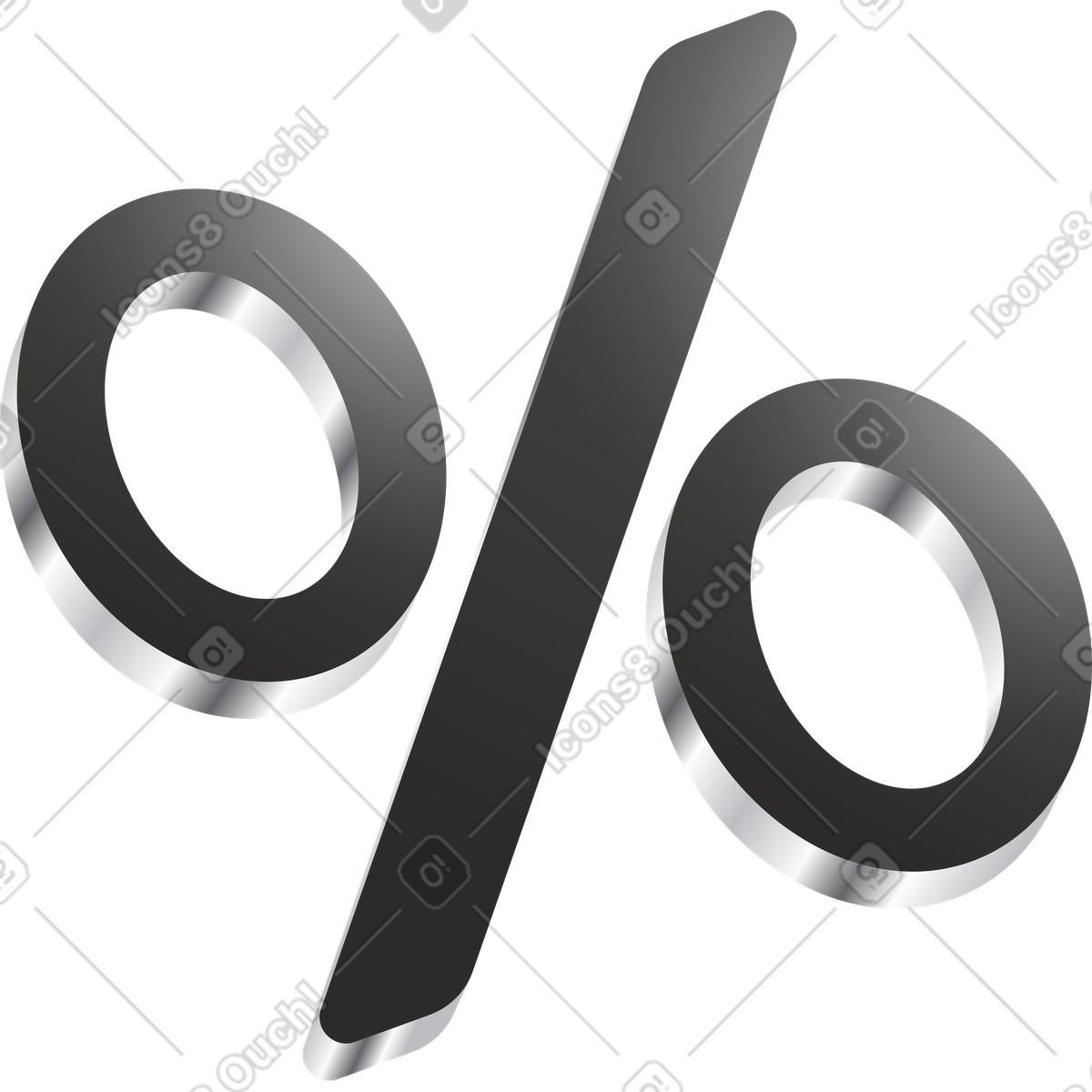 Token 스타일의 Percent symbol representing discount offer for sales and promotional marketing 일러스트레이션 PNG, SVG 다운로드