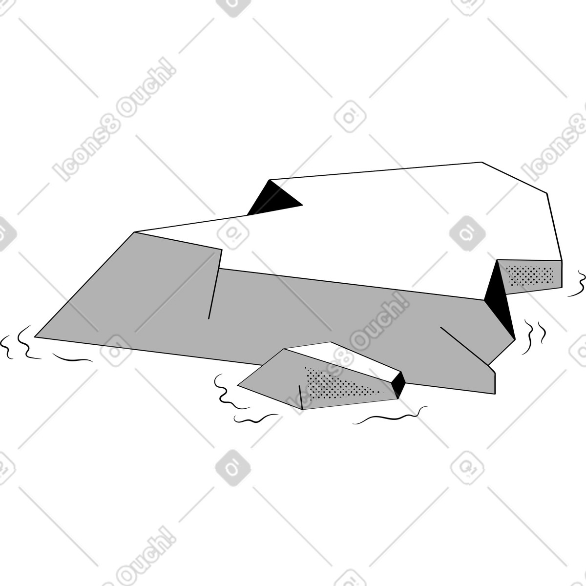 Illustration Rock dans le style Looney à télécharger aux formats PNG, SVG
