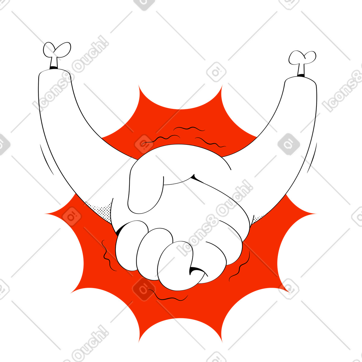 Ilustración Estrechar la mano y cerrar el trato en estilo Looney a descargar en PNG SVG