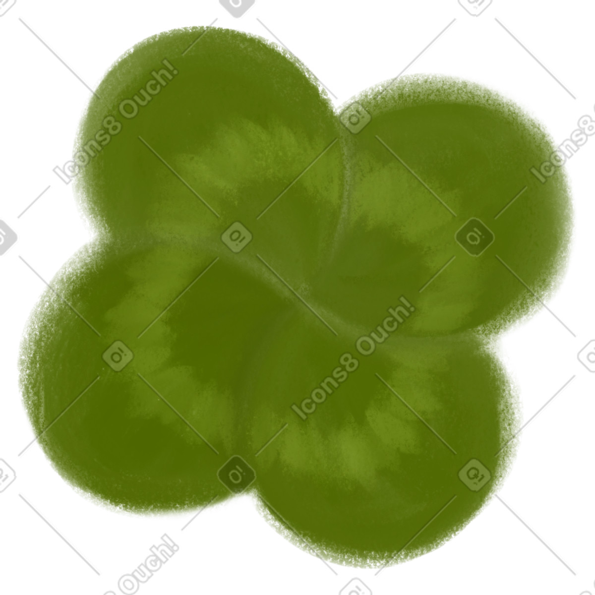 Mushy スタイルの Clover のイラストをPNG、SVG形式でダウンロード