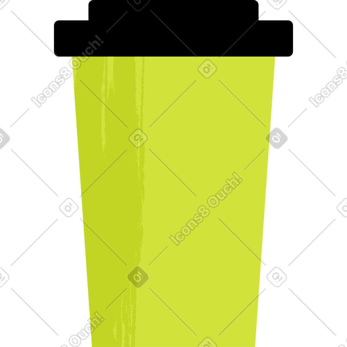 Paper cup illustration in Juicy style download in PNG, SVG