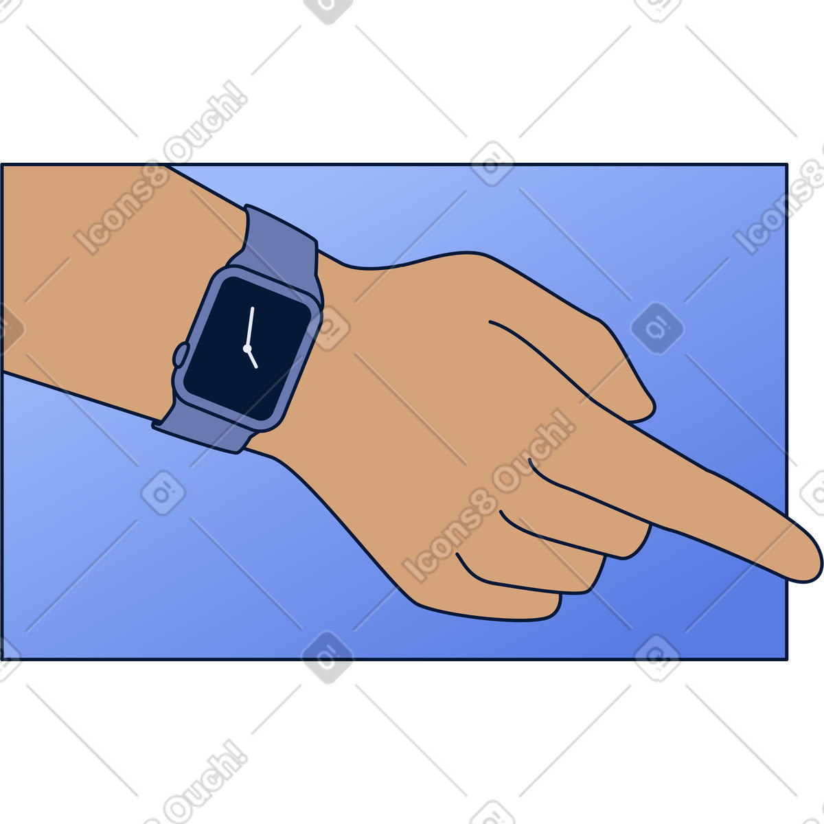 Illustration Pointage de la main dans le style Neat à télécharger aux formats PNG, SVG