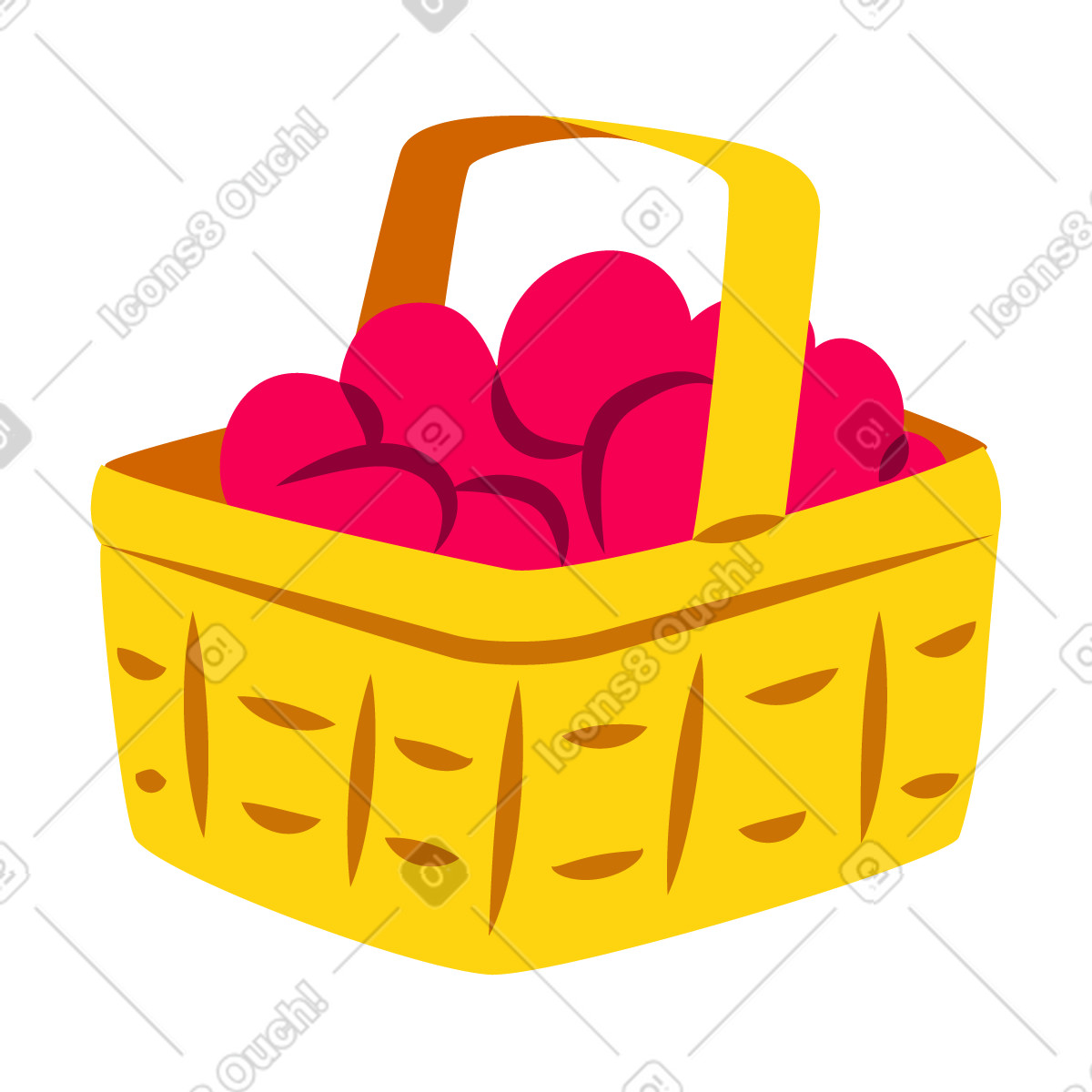 下载 Everyday 风格的 一篮草莓 插画，支持 PNG、SVG 格式