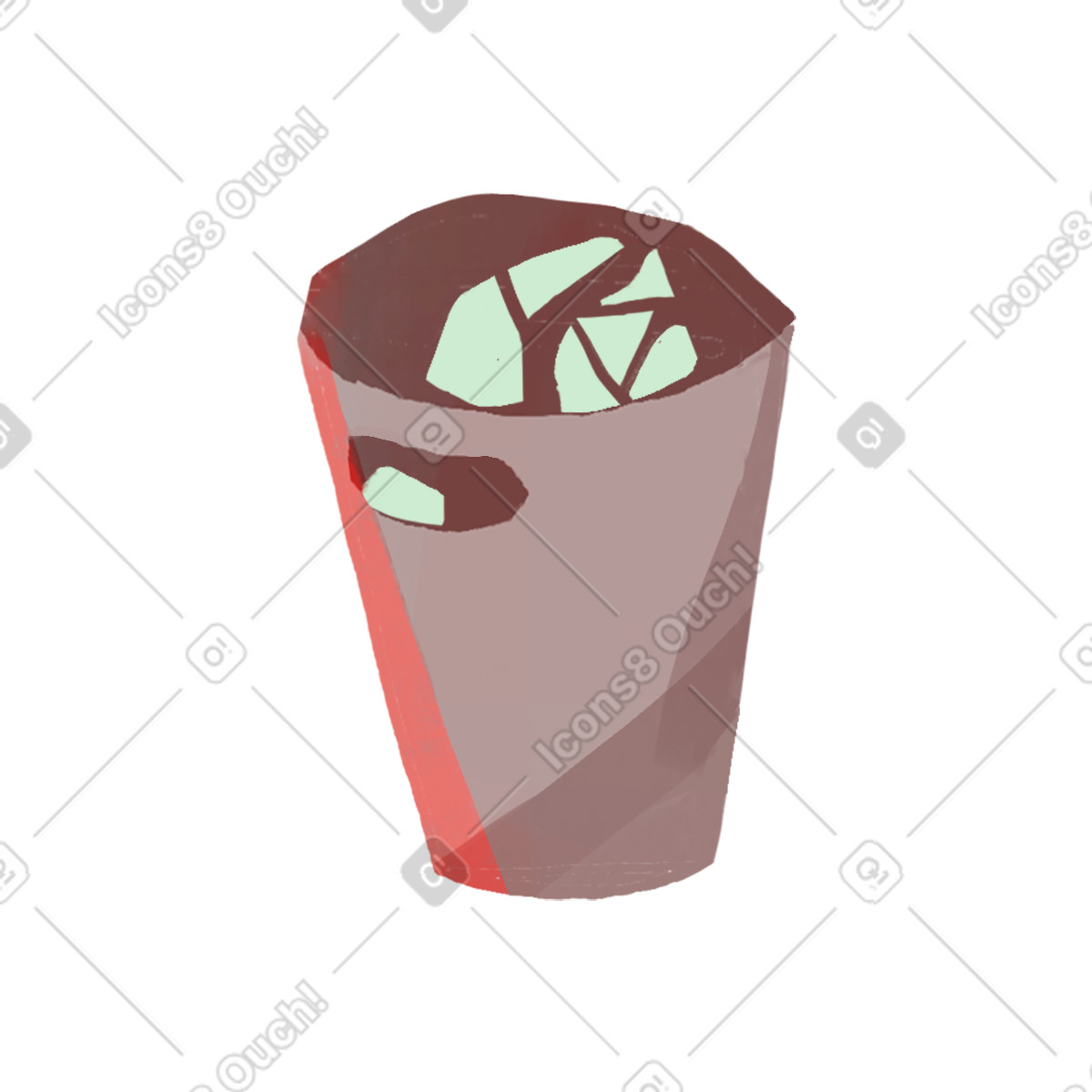 Ilustração de Cesta em no estilo Atomic para baixar em PNG, SVG