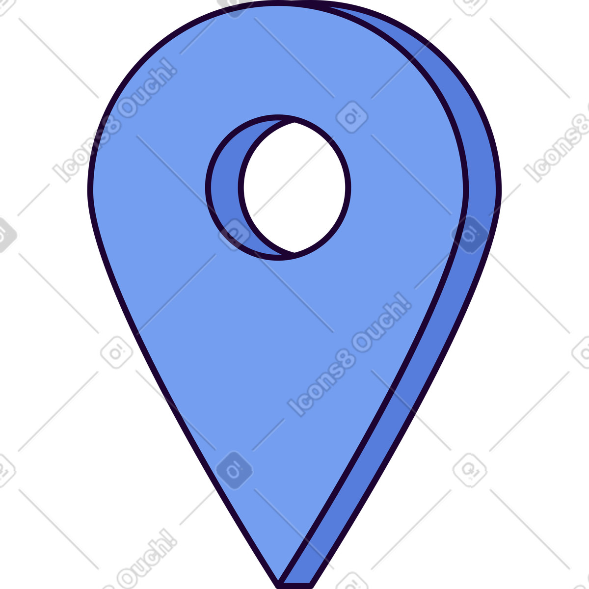 Etichetta di posizione illustrazione in stile Martina scarica in PNG, SVG