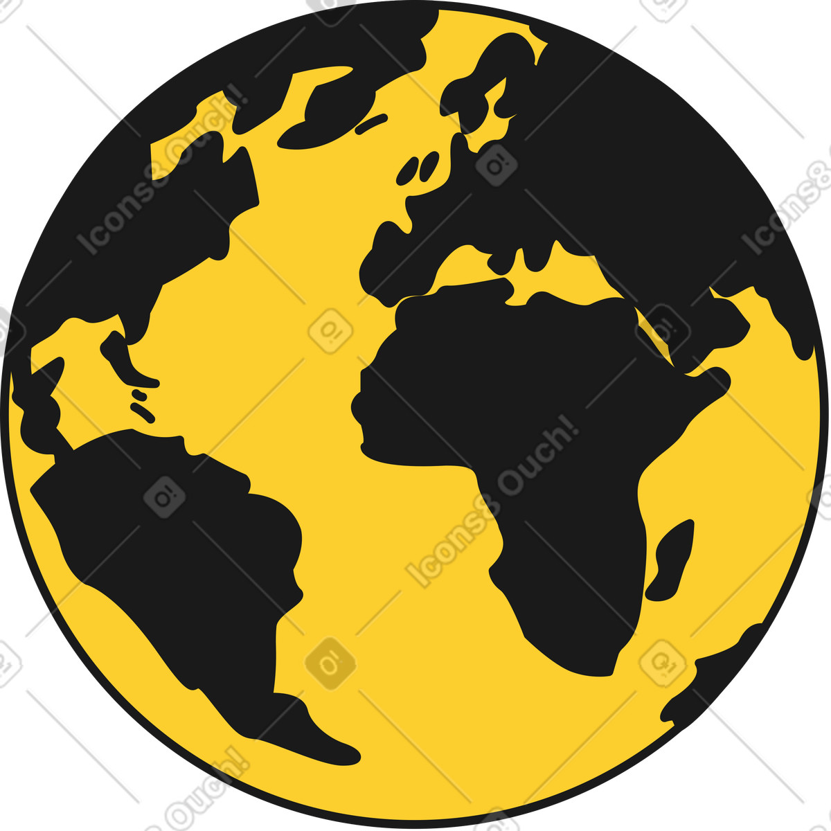 Earth planet illustration in Taxi style download in PNG, SVG