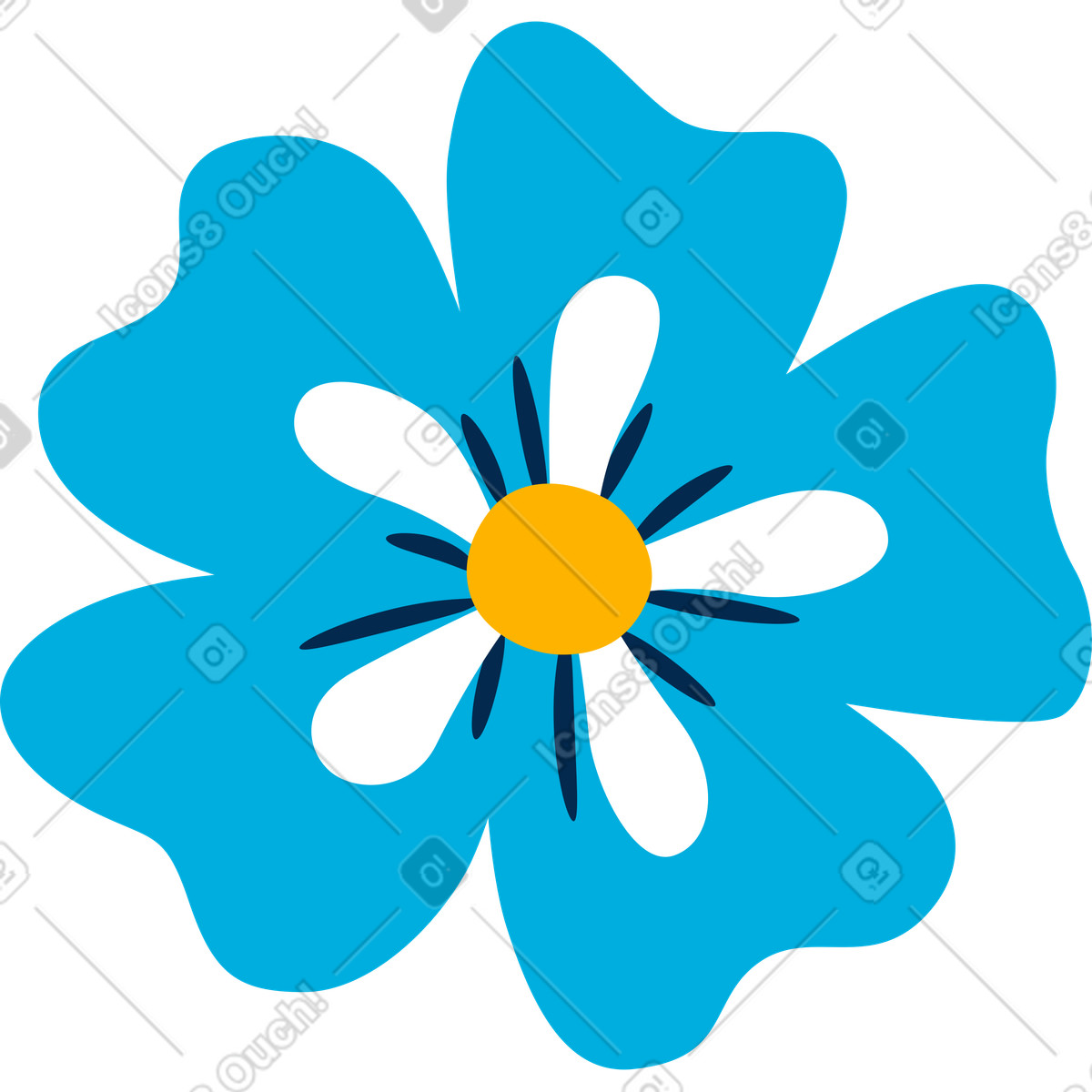 Ilustración Flor en estilo Flame a descargar en PNG y SVG