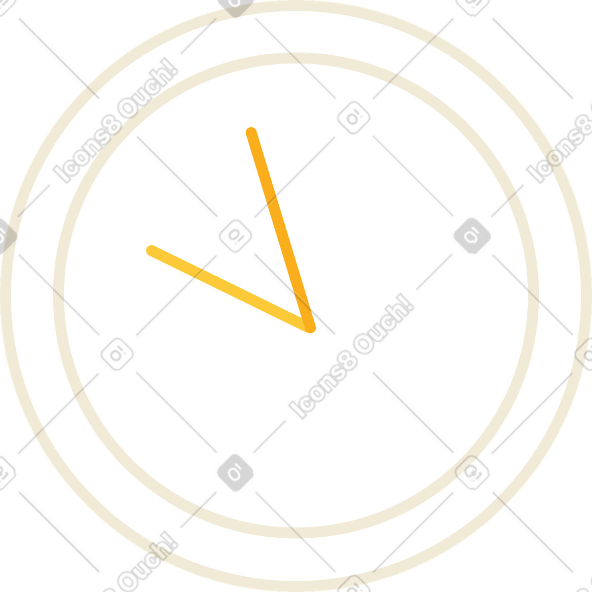 Ilustração de Relógio parede em no estilo Juicy para baixar em PNG, SVG