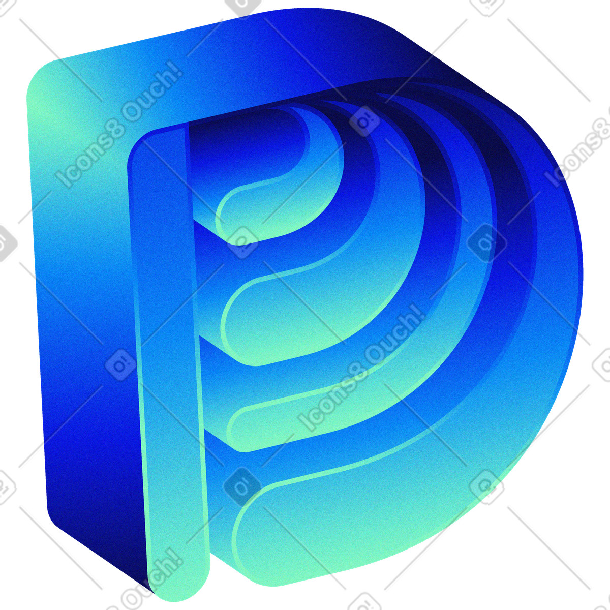 下载 Type 风格的 字母 d 插画，支持 PNG、SVG 格式