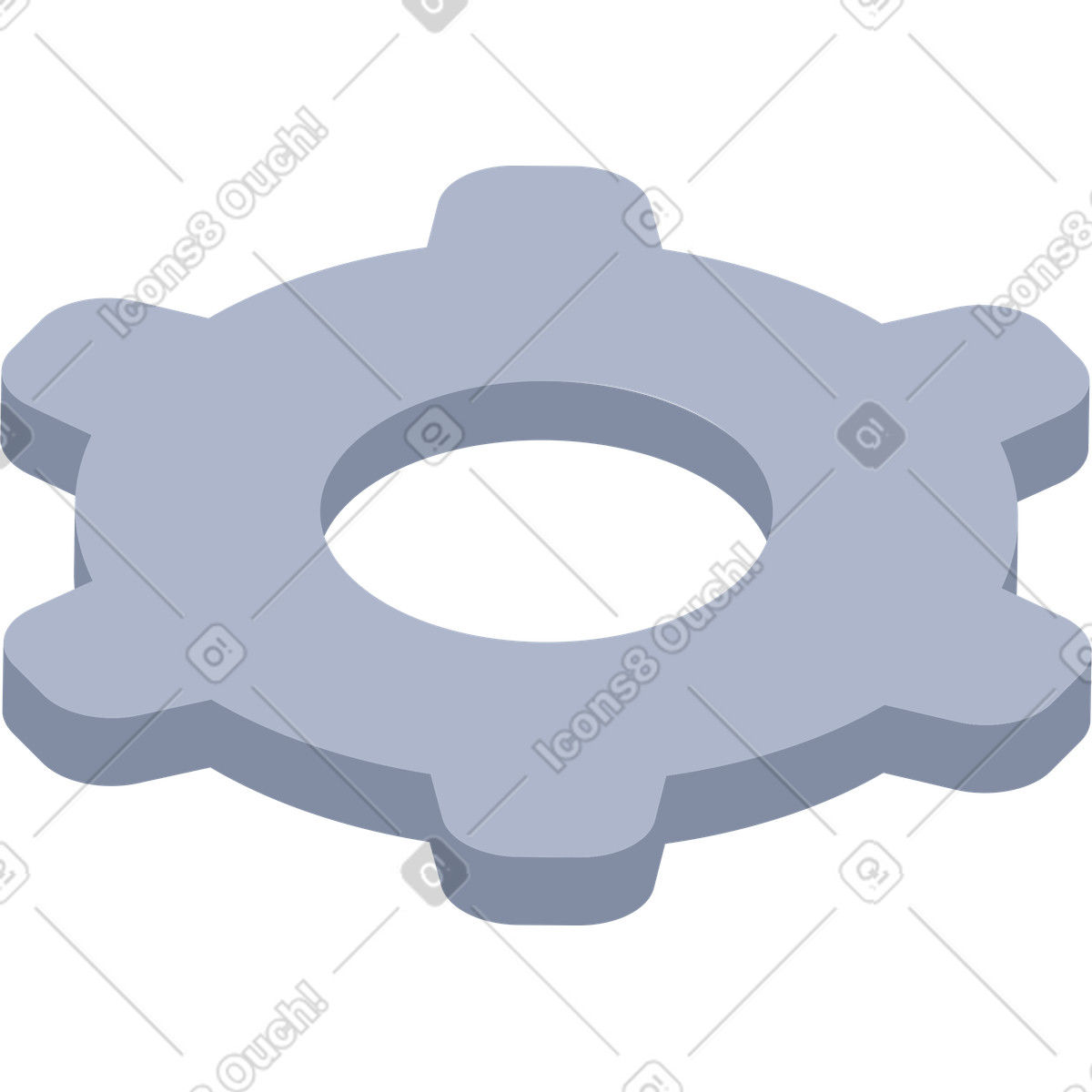 Gear illustration in System style download in PNG, SVG