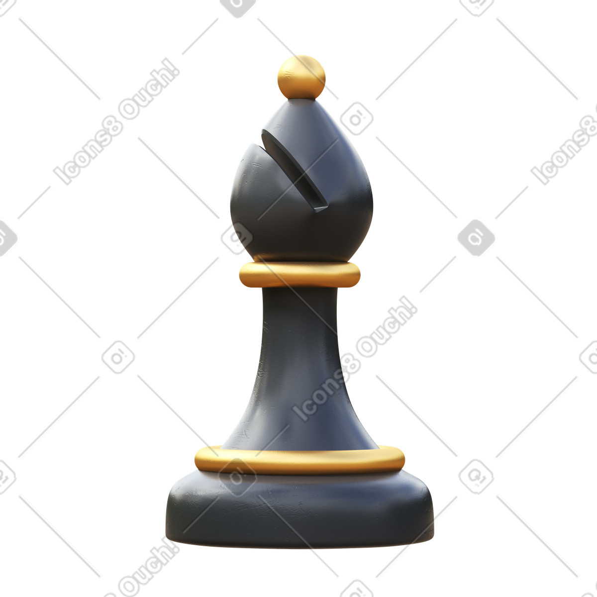 下载 3D Fluency 风格的 Bishop 插画，支持 PNG、SVG 格式