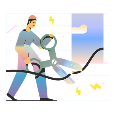 A man using a machine in a workshop - Marginalia style illustration