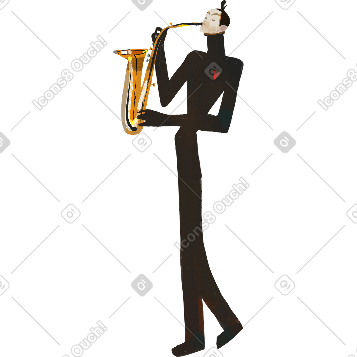 Ilustración Músico en estilo Fabulous a descargar en PNG y SVG