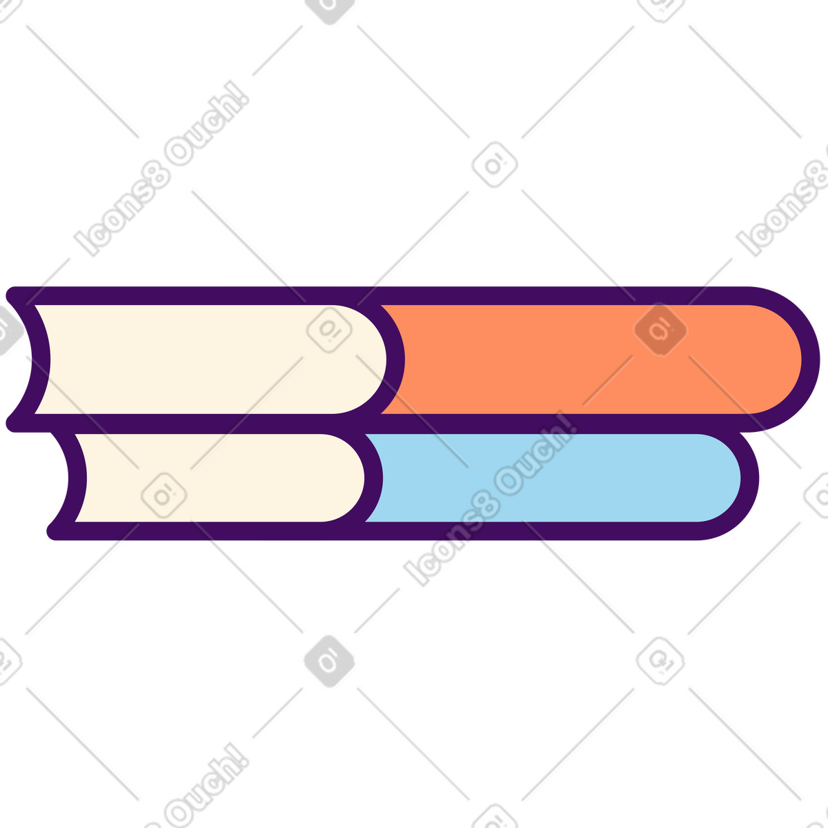 Bücher-Illustration im Simplistic-Stil als Download in PNG, SVG