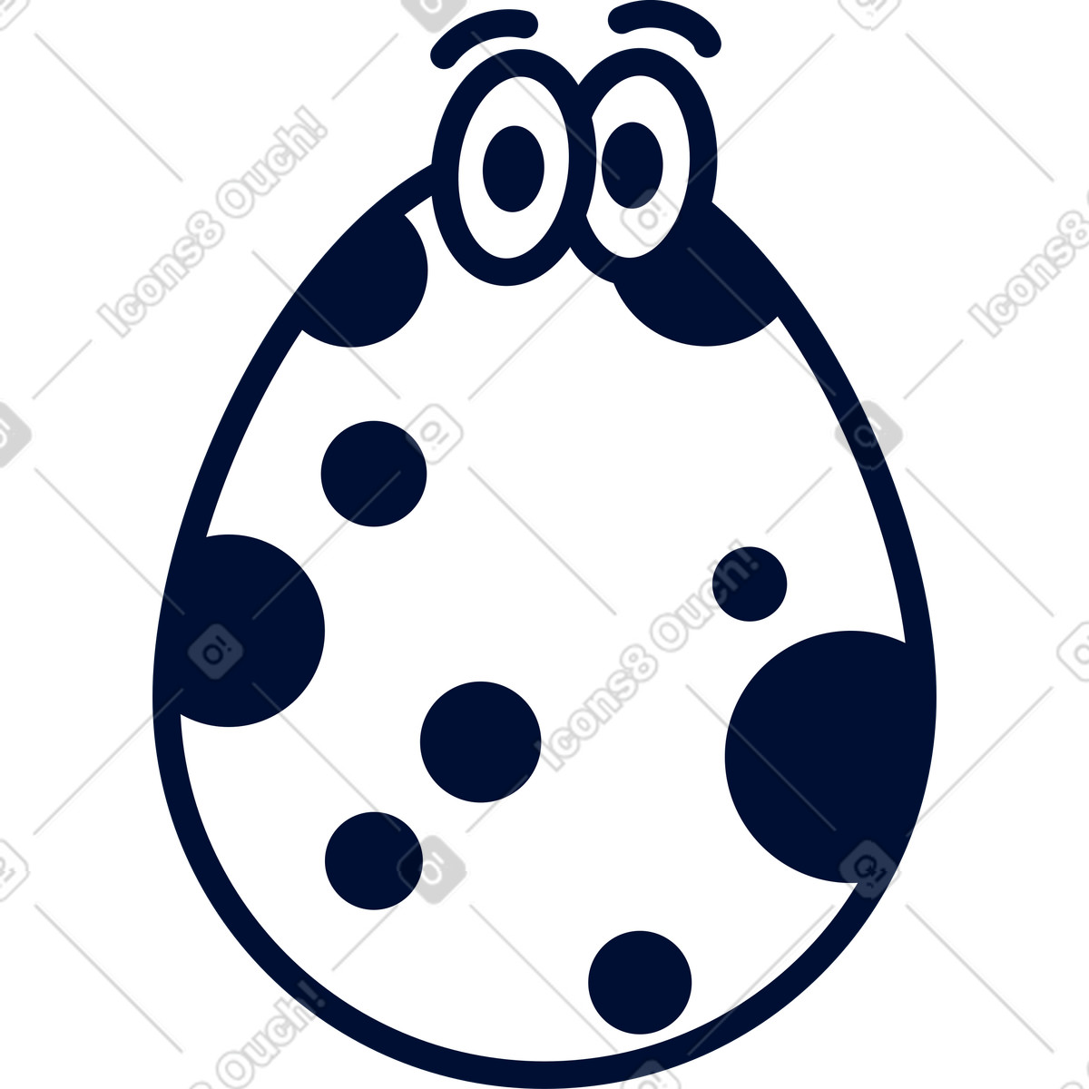 Egg character illustration in Blink style download in PNG, SVG