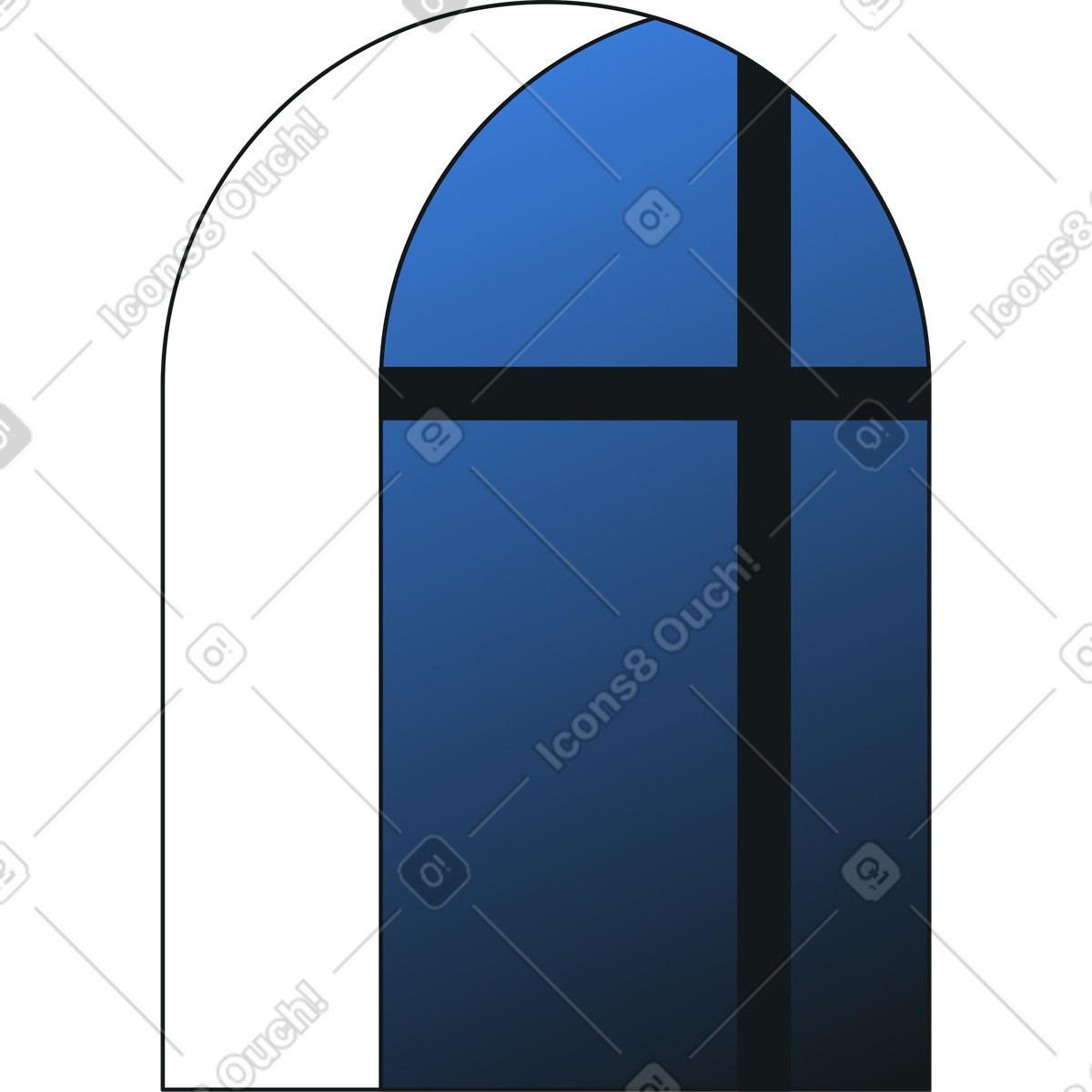Window illustration in Midnight style download in PNG, SVG
