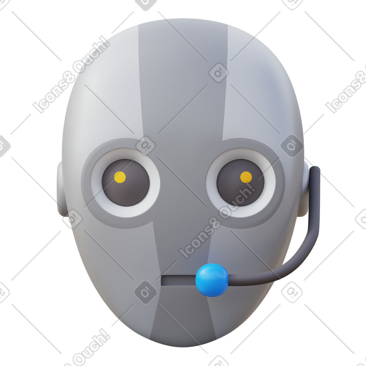 Illustration Chatbot dans le style 3D Fluency à télécharger aux formats PNG, SVG