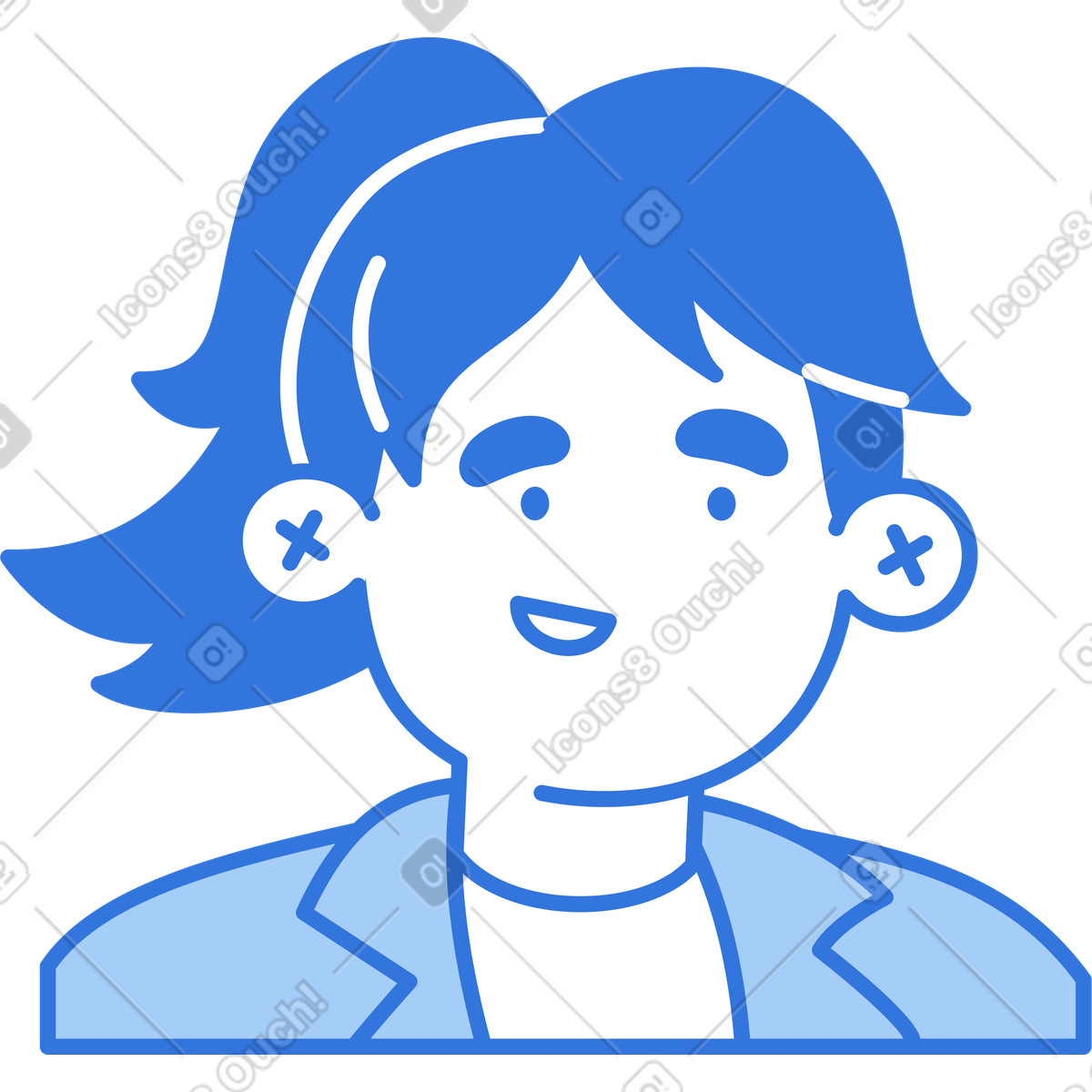 下载 Sky 风格的 女人头像 插画，支持 PNG、SVG 格式