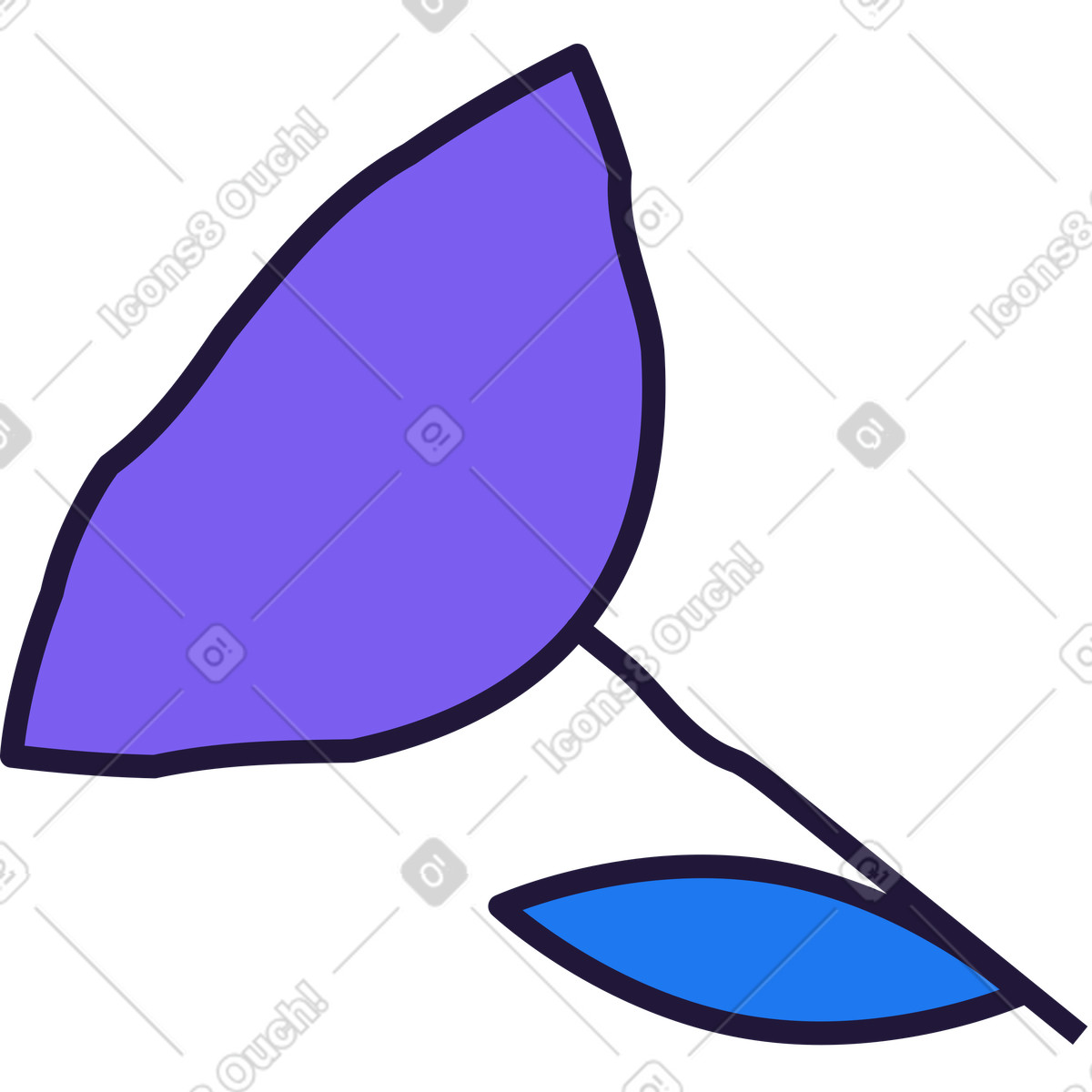 Blume-Illustration im Conifer-Stil als Download in PNG, SVG