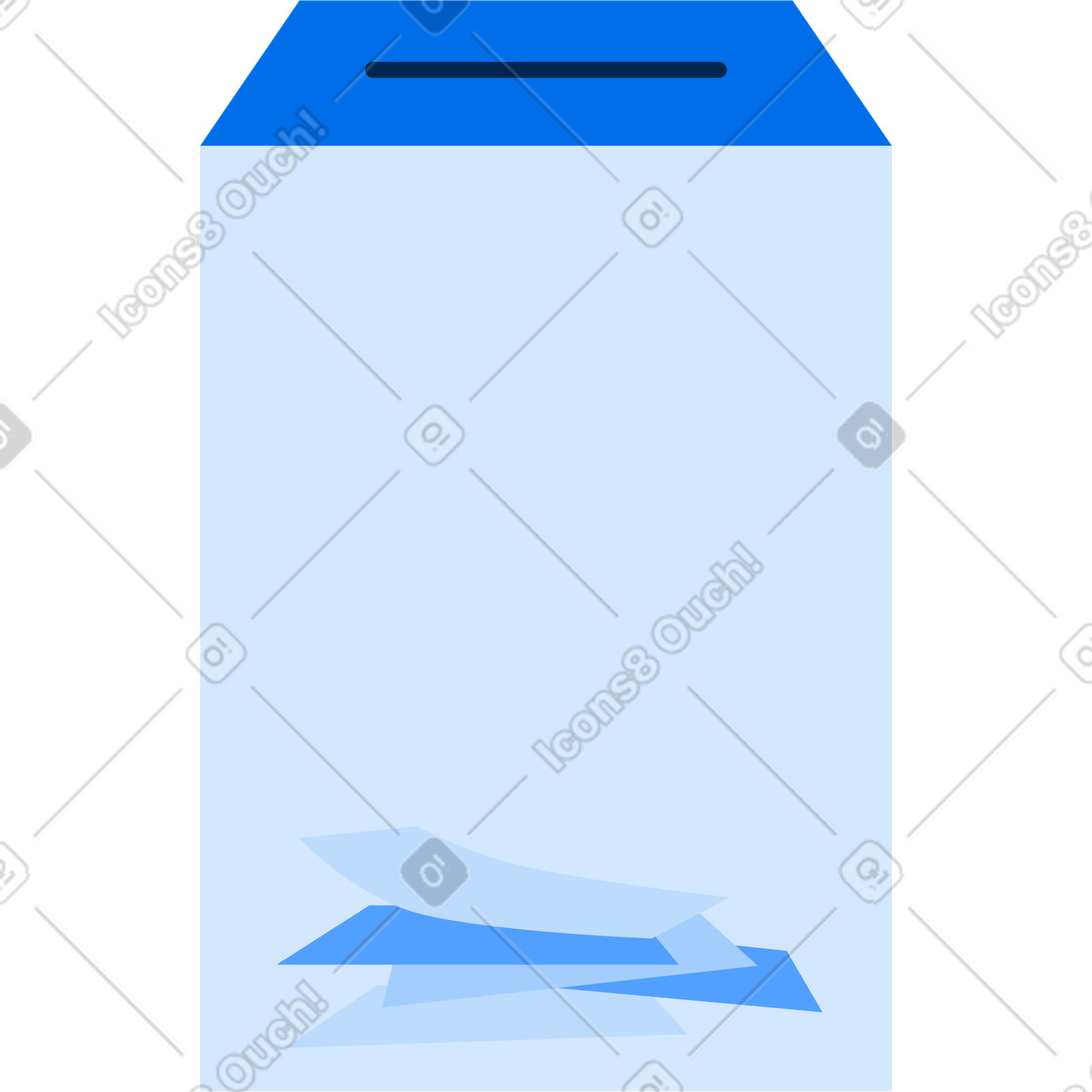 Ilustración Urna transparente en estilo Urban a descargar en PNG y SVG