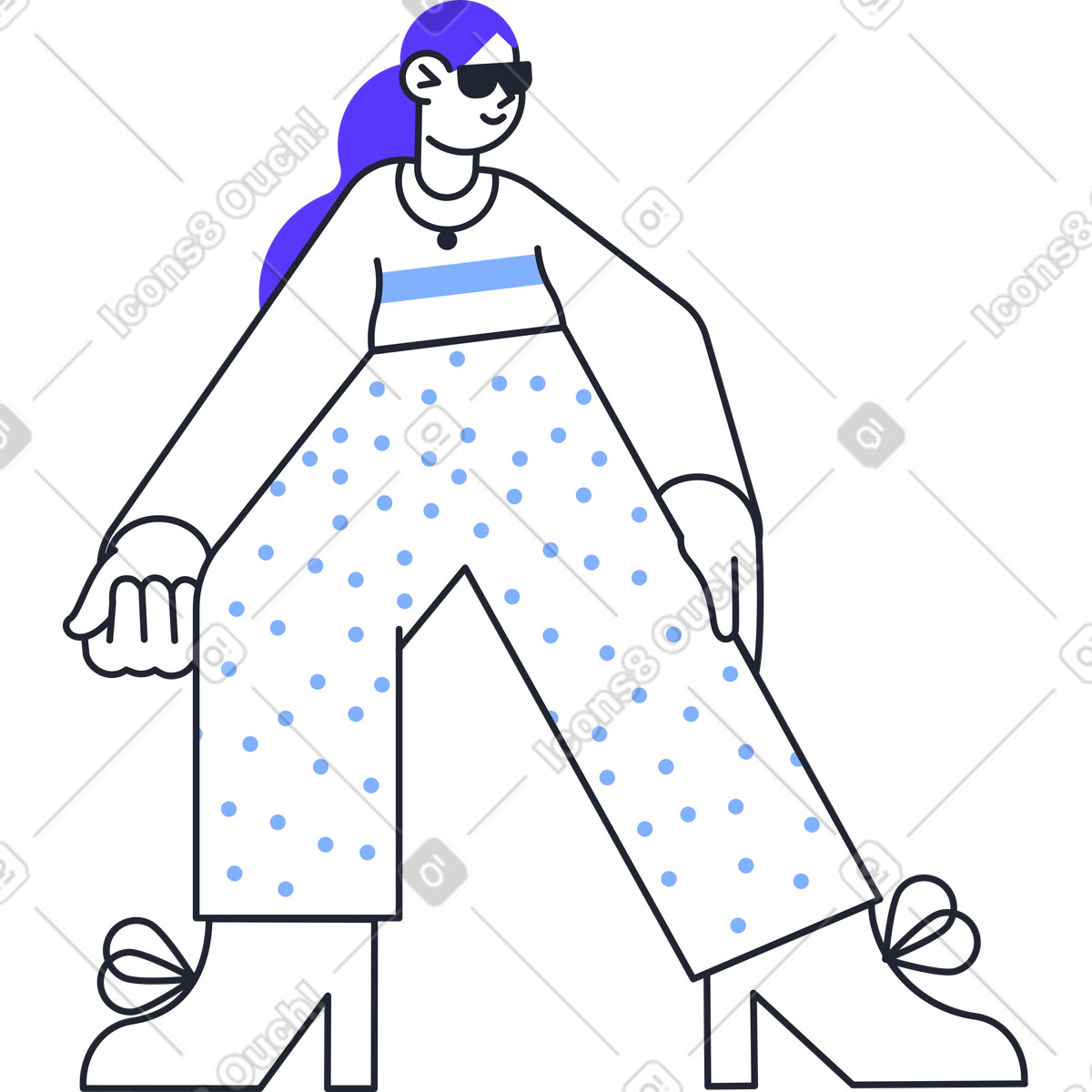 Ilustração de Mulher em no estilo Pablita para baixar em PNG, SVG