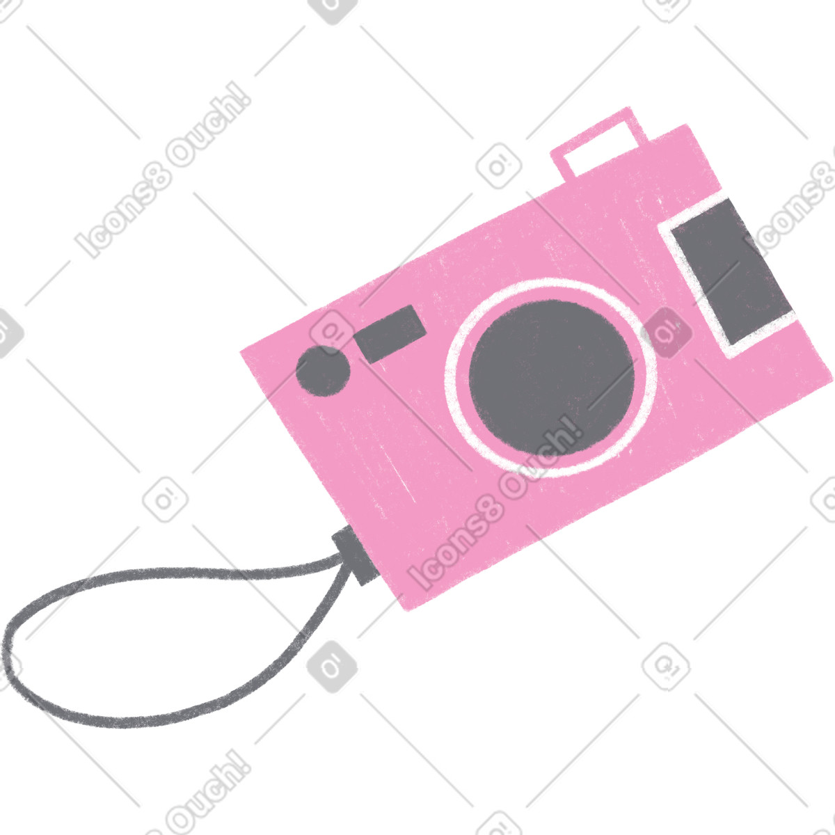 Tutti 스타일의 Pink camera 일러스트레이션 PNG, SVG 다운로드