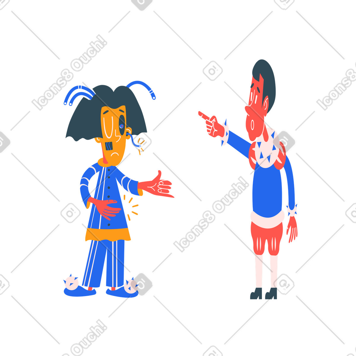 Non mi sento bene illustrazione in stile Kingdom scarica in PNG, SVG