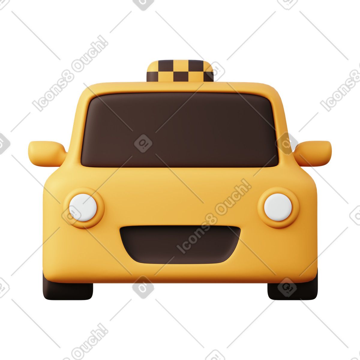 Иллюстрация Taxi в стиле 3D Sugary — скачать в форматах PNG, SVG